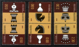 Delcampe - Bosnia Serbia 2013 Chess Games Figures, 2 Sets In Pair Tete-beche MNH - Echecs