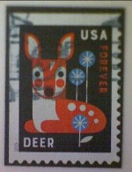 Delcampe - United States, Scott #6008 Used(o), 2025, Baby Wild Animals: Deer, (73¢), Multicolored - Oblitérés