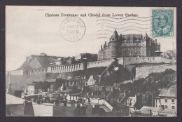 Delcampe - Postcard, CANADA, Quebec, Chateau Frontenac And Citadel From Lower Quebec - Québec - Château Frontenac