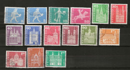 Delcampe - Switzerland - Scott 382-383; 385-387; 389-391; 394-398    Profession / Architecture - Gebraucht