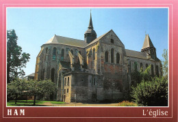 Delcampe - DEPT 80 -CPSM HAM (SOMME) L EGLISE NOTRE-DAME NEUVE - Ham