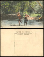 Delcampe - Federated Malay States Old Postcard Native Sakai Sackai People, Blowgun Blowpipe - Malesia
