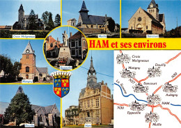 Delcampe - DEPT 80 -CPSM HAM (SOMME) ET SES ENVIRONS - Ham