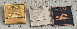 Delcampe - Swimming Swimmers Plivać Croatia Yugoslavia Pins - Natación