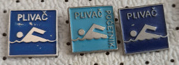 Delcampe - Swimming Swimmers Plivać Croatia Yugoslavia Pins - Natación