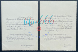 Delcampe - Faire Part Du Mariage - (1944) - DE LA KETHULLE DE RYHOVE Christian / GILLÈS DE PÉLICHY Anne - BRUGGE - Wedding