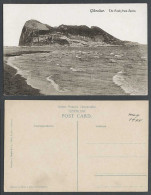 Delcampe - Gibraltar 1929 Old Postcard The Rock From Spain, Beach Sea Waves, Beanland Malin - Gibraltar