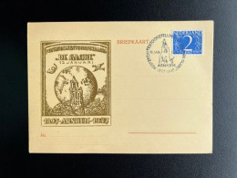 Delcampe - NETHERLANDS 1947 POSTCARD GLOBE STAMP EXHIBITION ARNHEM 11-01-1947 NEDERLAND - Brieven En Documenten