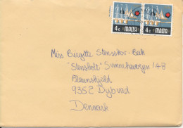 Delcampe - Malta Cover Sent To Denmark 1980 Topic Stamps With A Letter Inside - Malta
