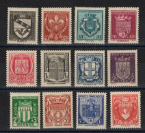 Delcampe - 1ere Serie Des Armoiries N** MNH Luxe Complete YV 526 à 537 Cote 40 Euros - Unused Stamps