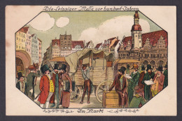 Delcampe - Vinatge Postcard GERMANY, The Leipzig Trade Fair, On The Market - Ferias