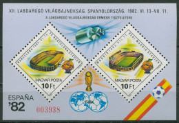 Delcampe - Ungarn 1982 Fußball-WM Spanien Stadien Sonder-Block 155 A I Postfrisch (C92592) - Blocks & Kleinbögen