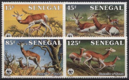 Delcampe - Senegal 1986 WWF Naturschutz Damagazelle 875/78 Postfrisch - Senegal (1960-...)