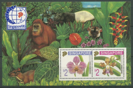 Delcampe - Singapur 1995 Orchideen Orang-Utan SINGAPORE'95 Block 33 A Postfrisch (C8696) - Singapour (1959-...)