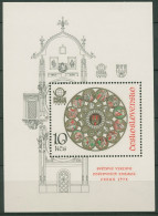 Delcampe - Tschechoslowakei 1978 PRAGA'78 Kalendarium Wappen Block 35 A Postfrisch (C91858) - Blocks & Kleinbögen