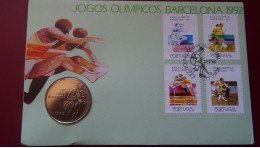 Delcampe - 1992 AVEC PIECE COMMEMORATIVE 200 ESCUDOS - FDC