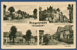 Delcampe - Dingelstädt Bahnhofstraße Grabenstraße, Gelaufen 1966, Nadellöcher (AK4459) - Heiligenstadt