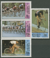 Delcampe - Obervolta 1980 Olympische Spiele Moskau Radrennen 795/98 Postfrisch - Haute-Volta (1958-1984)
