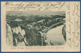 Delcampe - Sächsische Schweiz Aussicht V. Der Bastei Zum Winterberg, Gelaufen 1901 (AK4483) - Königstein (Sächs. Schw.)