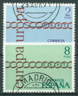 Delcampe - Spanien 1971 Europa CEPT Kettensymbol 1925/26 Gestempelt - Usados