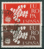 Delcampe - Spanien 1961 Europa CEPT Stilisierte Taube 1266/67 Gestempelt - Usados