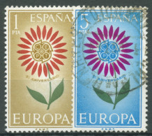 Delcampe - Spanien 1964 Europa CEPT Blume 1501/02 Gestempelt - Usados