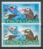 Delcampe - Spanien 1966 Europa CEPT Stier Zeus 1642/43 Postfrisch - Nuevos