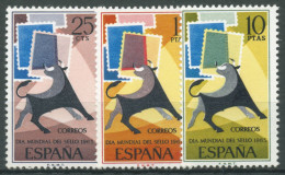 Delcampe - Spanien 1965 Welttag Der Briefmarke Stier 1548/50 Postfrisch - Nuevos