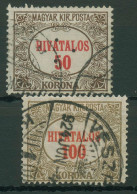 Delcampe - Ungarn 1922 Dienstmarken Ziffern Im Jugendstilrahmen D 11/12 Gestempelt - Dienstmarken