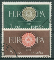 Delcampe - Spanien 1960 Europa CEPT Wagenrad 1189/90 Gestempelt - Usados