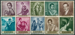 Delcampe - Spanien 1965 Tag Der Briefmarke Gemälde 1536/45 Postfrisch - Nuevos