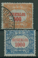 Delcampe - Ungarn 1922 Dienstmarken Ziffern Im Jugendstilrahmen D 13/14 Gestempelt - Dienstmarken