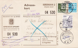Delcampe - 1976. DANMARK. Interesting Parcel Card To Greenland Cancelled: N. A. P. 21 JULI 1976 + BKT N... (Michel 594+) - JF570450 - Portomarken