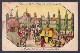 Delcampe - Vinatge Postcard GERMANY, The Leipzig Trade Fair, The Fair Traffic - Ferias