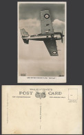 Delcampe - American Grumman Wildcat British Fleet Air Arm Martlet Monoplane Old RP Postcard - Altri & Non Classificati