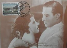 Delcampe - Centenario Della Nascita Del Divo Rodolfo  Valentino  Con Francobollo Commemorativo(1995) - Sellos (representaciones)