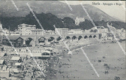 Delcampe - Bf222 Cartolina Sturla Spiaggia E Bagni 1915 Provincia Di Genova - Genova (Genua)