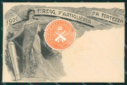 Delcampe - Militari Artiglieria I Reggimento Fortezza Santa Barbara Cartolina MT8791 - Regimente