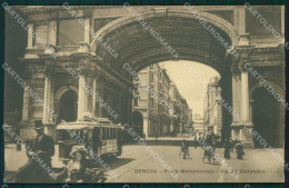 Delcampe - Genova Città Via XX Settembre Ponte Monumentale Tram Cartolina MT3287 - Genova (Genua)