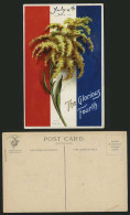 Delcampe - THE GLORIOUS FOURTH 4th July FLAG Old Embossed Postcard - Blumen