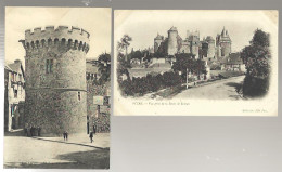 Delcampe - JM17.08 / CPA / COLLECTION CHATEAUX DE FRANCE /    2 X LE CHATEAU DE  VITRE - Vitre