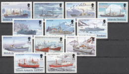 Delcampe - BAT 1993, Antarctic Ships, 12val - Ongebruikt