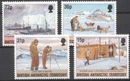 Delcampe - BAT 1994, Antarctic Exploration Ships, Dogs, 4val - Ongebruikt