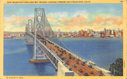 Delcampe - L068 US San Francisco - Oakland Bay Bridge California 1948 Postcard - San Francisco
