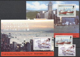 Delcampe - BAT 1997, Antarctic Ships, Hong Kong Philaexpo, 2val+2BF - Ongebruikt
