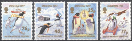 Delcampe - BAT 1997, Christmas, Penguins, 4val - Ongebruikt