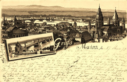 Delcampe - Gruss Aus Mainz * CPA Litho 1897 !!! Illustrateur * Germany Allemagne - Mainz