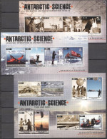 Delcampe - BAT 2011, Antarctic Science, Plane, Clime, 3sheetlets - Ongebruikt
