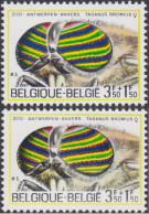 Delcampe - Belgique 1971 COB 1611. Textes Noir Et Grisâtre. Zoo D'Anvers, Yeux à Facettes Du Taon Des Bromes (Tabanus Bromius) - Autres & Non Classés