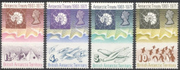 Delcampe - BAT 1971, Bird, Penguin, 4val - Albatros
